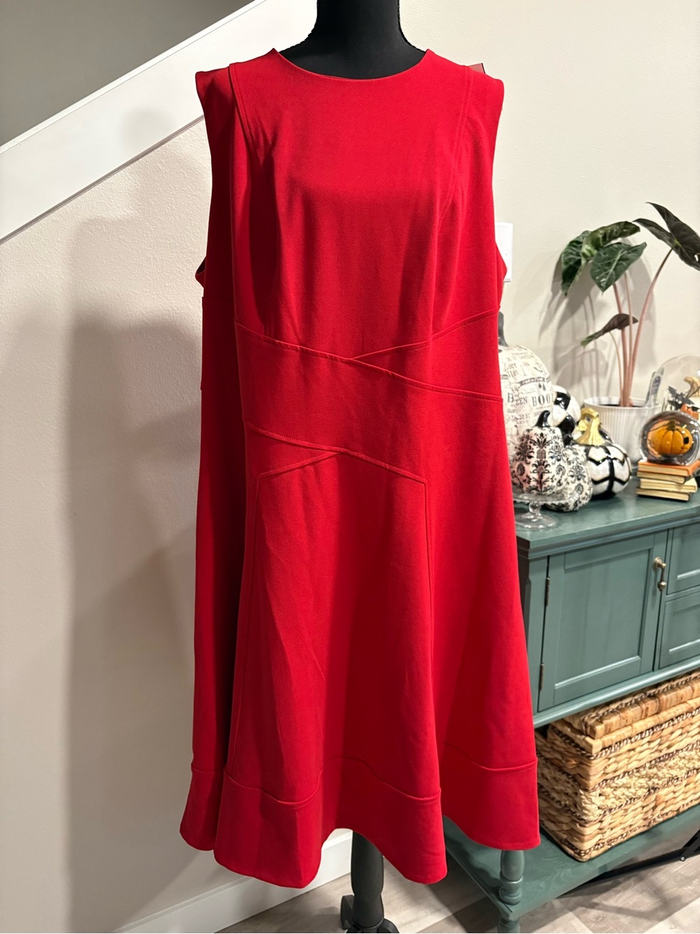Tommy Hilfiger Red Women’s Blouse with Signature Trim